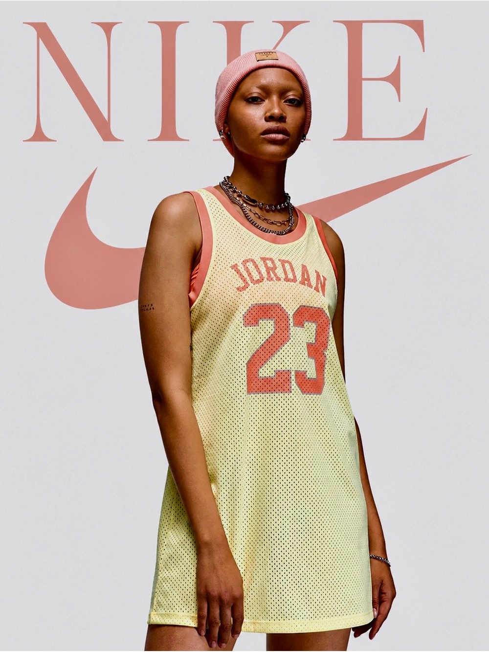 Nike Air Jordan Mesh Jersey Dress Citron NWT M